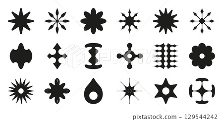 Abstract Geometric Shapes Solid Icon Set. Creative Design Elements And Decorative Patterns Silhouette Symbol Collection. Modern Art And Visual Aesthetics. Isolated Vector Illustration Abstract Geometric Shapes Solid Icon Set. Creative Design Elements And Decorative Patterns Silhouette Symbol Collection. Modern Art And Visual Aesthetics. Isolated Vector Illustration 129544242