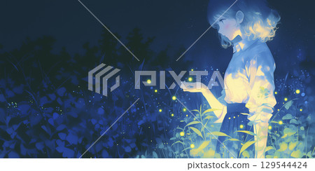 凝視螢火蟲的女孩 129544424