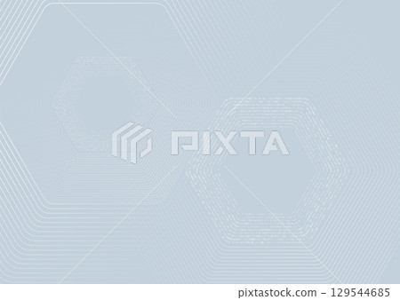 Light blue minimal geometric design with abstract linear hexagons 129544685