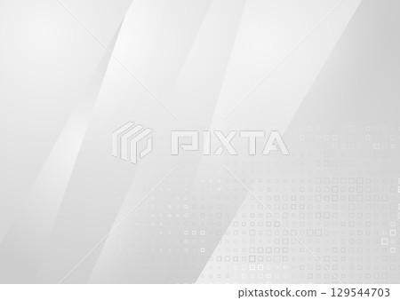 White minimal abstract background with square dots mosaic 129544703