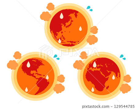 Earth vector representing global warming Earth vector representing global warming 129544785