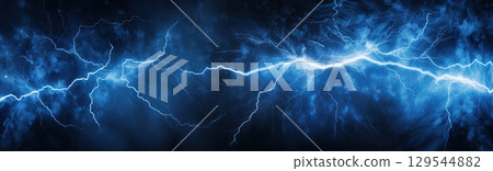 Shiny lightnings composition on the dark background. Abstract energy strike ornament in the thunderstorm. Generated AI. Shiny lightnings composition on the dark background. Abstract energy strike ornament in the thunderstorm. Generated AI. 129544882