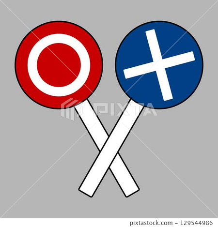 Circles and crosses illustration material 129544986