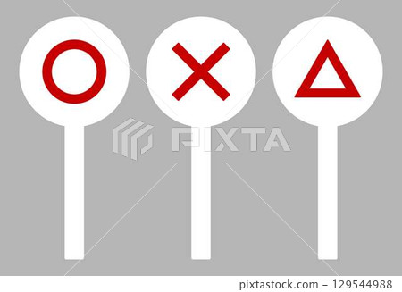圓形和十字三角形的插圖素材 129544988