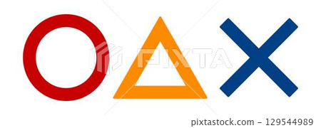 圓形和十字三角形的插圖素材 圓形和十字三角形的插圖素材 129544989