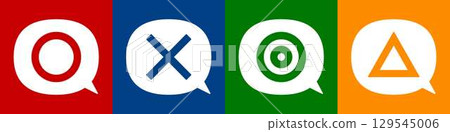 圓形和十字三角形的插圖素材 129545006