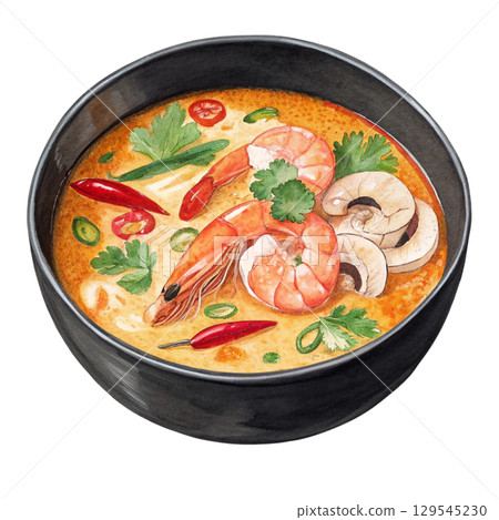 Watercolor illustration of Food Clipart PNG White Background Watercolor illustration of Food Clipart PNG White Background 129545230