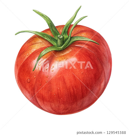 Watercolor Vegetables Clipart White Background 129545388
