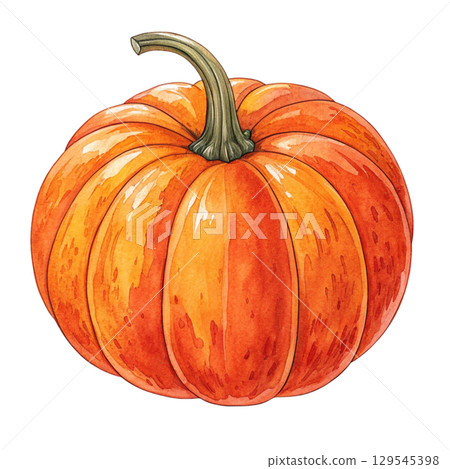 Watercolor Vegetables Clipart White Background 129545398