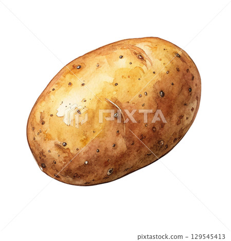 Watercolor Vegetables Clipart White Background 129545413