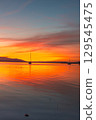 Dramatic sunset over Lake Constance, Allensbach, Germany 129545475