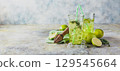 Lime Lemonade with thyme and ice. 129545664