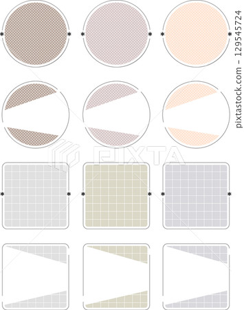 女性化圓形與方形斷續線鏡框套裝 - 暖灰色 129545724