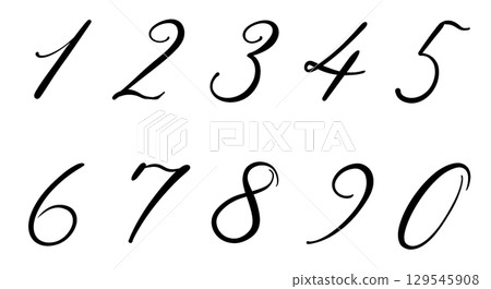 手寫的數字 手寫的數字 129545908