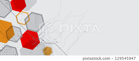 Abstract business geometrical technology and science background 129545947