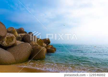 Gangneung-si, Gangwon-do, South Korea - 2025, June 30: Sageunjin beach 129546002