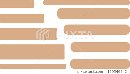 Brown simple speech bubble set. Horizontal. Wide text space. Conversation background Brown simple speech bubble set. Horizontal. Wide text space. Conversation background 129546342