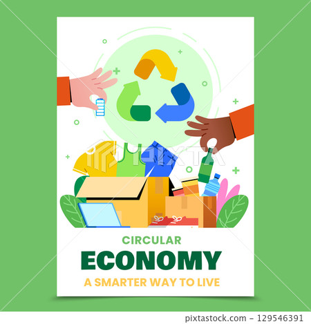 The Journey of Products in a Circular Economy Flat Poster 129546391