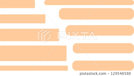 A set of pink and beige frames. Various horizontal rectangles. Rounded corners. Can be used as a background for text space. 129546580