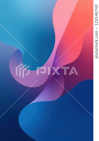 Abstract vertical background with flowing colorful shapes 129546748
