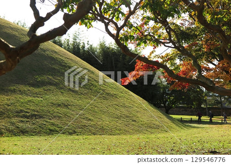 Gyeongju, the ancient capital of Korea: Daereungwon, a historic district where many densely packed ancient tombs remain Gyeongju, the ancient capital of Korea: Daereungwon, a historic district where many densely packed ancient tombs remain 129546776