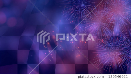 Colorful fireworks and fantastic background abstract design 129546921