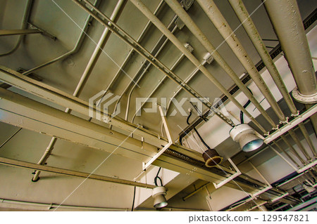 Factory ceiling piping 129547821