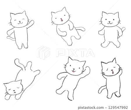 各種表情的白貓姿勢合輯 129547992