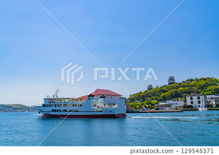 [Hirado Island, Nagasaki Prefecture] Ferry at Hirado Port 129548371