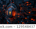 Cyber Security Ransomware Email Phishing Encrypted Technology, Digital Information Protected Secured 129548437