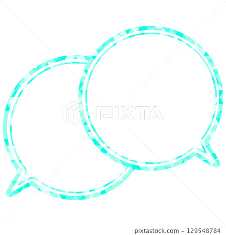 Stained glass style speech bubble, triangular pattern, overlapping conversation Stained glass style speech bubble, triangular pattern, overlapping conversation 129548784