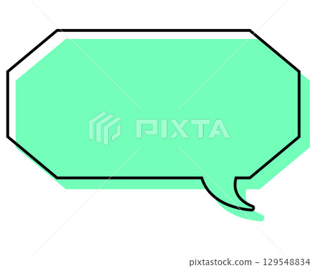 一個簡單的、錯位的長八邊形對話框 129548834