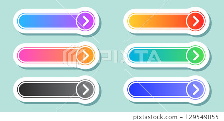 Click here empty banner sticker icon set collection in flat style. Ecommerce vector illustration on isolated background. Shopping button sign business concept. Click here empty banner sticker icon set collection in flat style. Ecommerce vector illustration on isolated background. Shopping button sign business concept. 129549055