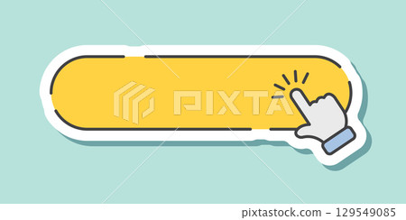 Click here empty banner sticker icon in flat style. Ecommerce vector illustration on isolated background. Shopping button sign business concept. Click here empty banner sticker icon in flat style. Ecommerce vector illustration on isolated background. Shopping button sign business concept. 129549085