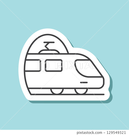 Metro train sticker icon in line stroke flat style. Subway vector illustration on isolated background. Transport sign business concept. Metro train sticker icon in line stroke flat style. Subway vector illustration on isolated background. Transport sign business concept. 129549321