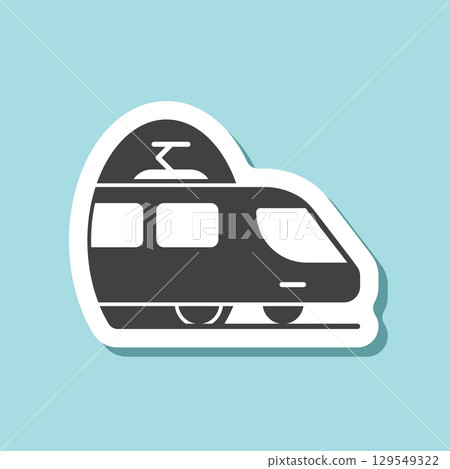 Metro train sticker icon in flat style. Subway vector illustration on isolated background. Transport sign business concept. Metro train sticker icon in flat style. Subway vector illustration on isolated background. Transport sign business concept. 129549322