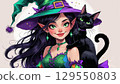 Black Cat and Witch 129550803