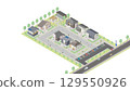 住宅展覽中心的等距圖像（平原） 129550926