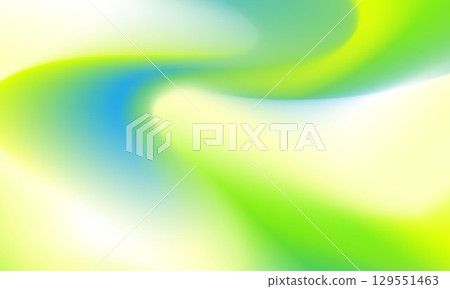 Vibrant abstract gradient background with flowing green, yellow, and blue hues. Smooth, modern, and minimal fluid design ideal for tech, wellness, or nature themes. vector design. 129551463