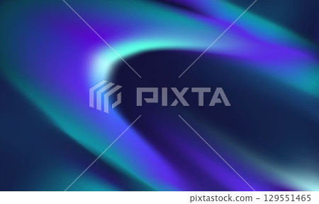 Vibrant abstract gradient background with flowing neon light waves in purple, blue, and cyan tones. Perfect for futuristic design, technology, or digital art concepts. vector design. 129551465