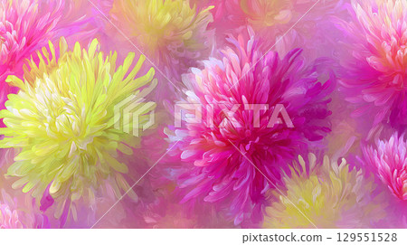 色彩鮮豔的花卉藝術風格背景圖像 129551528