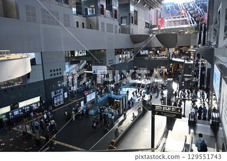 The open space of Kyoto Station Building's Karasuma Central Exit 129551743