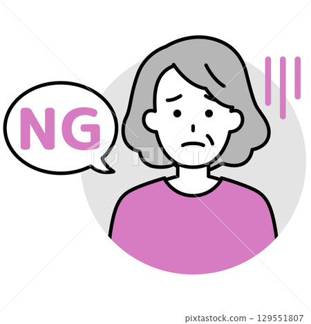 Elderly woman icon (NG) Elderly woman icon (NG) 129551807