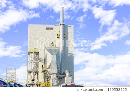 A view of the wood biomass power plant 129552335