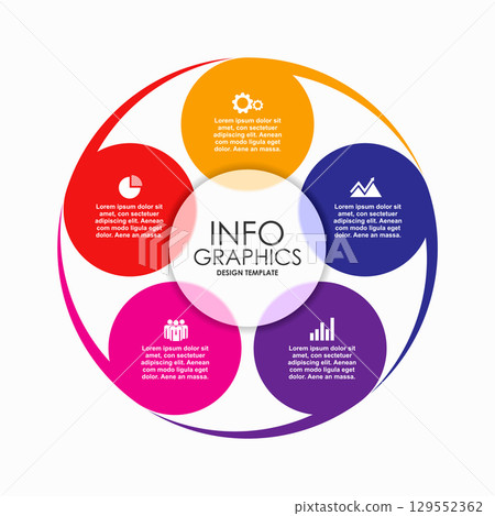 Infographic design template with place for your data. Vector illustration. Infographic design template with place for your data. Vector illustration. 129552362