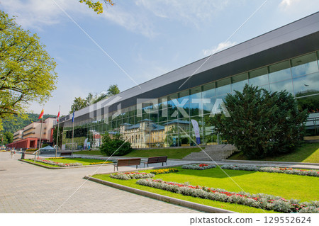 Main pump room of mineral water in Krynica Zdroj (Poland) 129552624