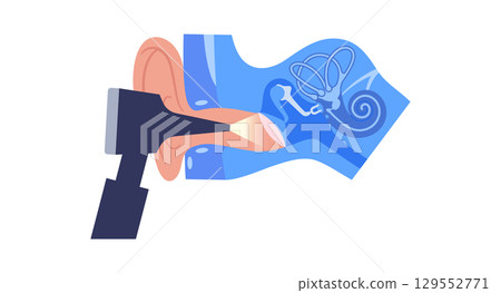 Human ear exam Human ear exam 129552771