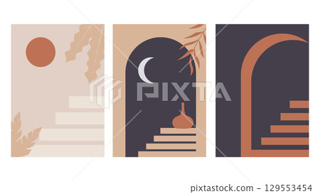 set of minimalistic posters 129553454