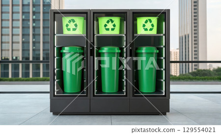 Sustainable packaging solutions are essential for cleaner environment and promote recycling efforts in urban spaces 129554021