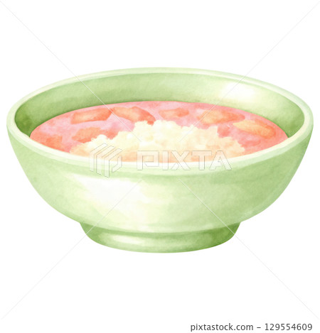vibrant bowl of food filled with colorful ingredients and textures. clipart isolated on transparency background 129554609